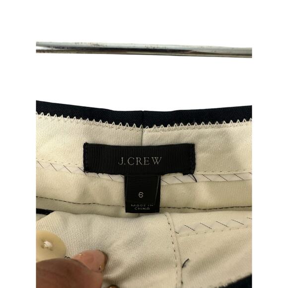 J.Crew Blue Business Office Career Cotton Blend Straight Leg Dress Pants Size 6‎ - Picture 2 of 11